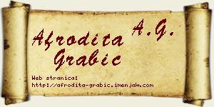 Afrodita Grabić vizit kartica